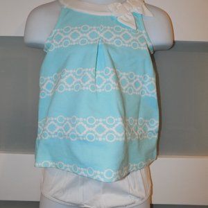 Janie & Jack South Beach Beauty Tile Print Dress Size 3/6 Months Girl's NEW